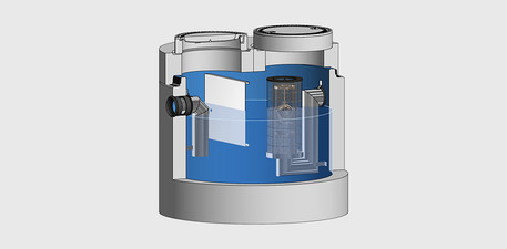 NeutraPro - ABKW-Abscheider mit Sedimentationseinrichtung System B und System A