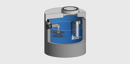 NeutraSpin - ABKW-Abscheider mit Sedimentationseinrichtung System A